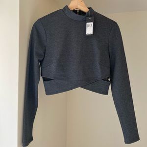 GUESS Heather Gray Crop Top (NEW WITH TAGS)